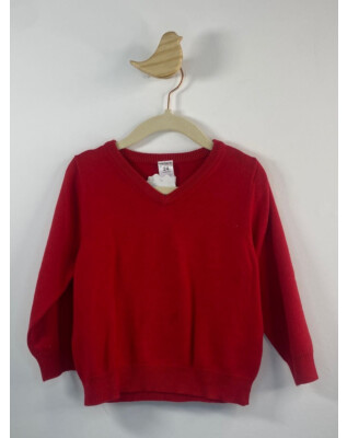 Suéter de tricô vermelho | 2 anos