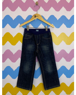 Calça jeans cós elástico azul  | 3 anos