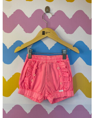 Shorts babado rosa | 1 ano