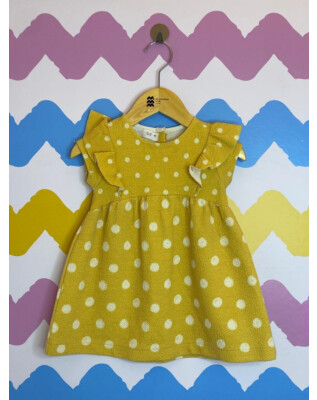 Vestido amarelo poá branco | Zara | 12-18 meses