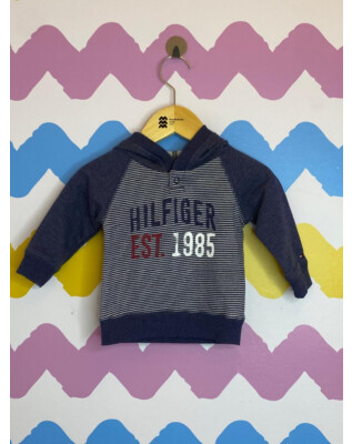 Blusa de moletom azul  |Tommy Hilfiger | 3-6 meses