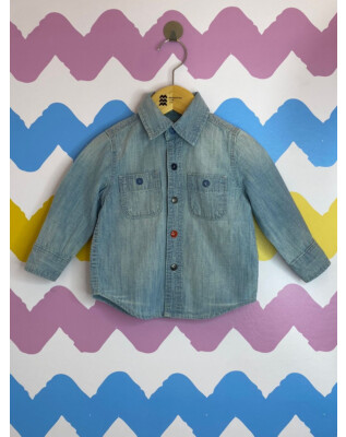 Camisa jeans |Baby Gap| 12-18 meses