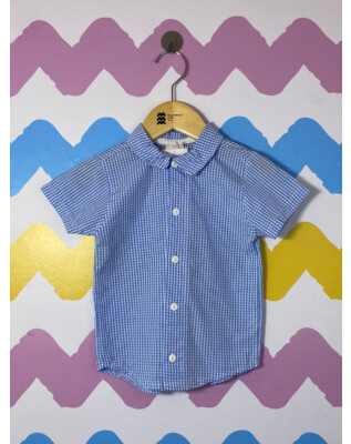 Camisa xadrez azul |Minimi| 24 meses