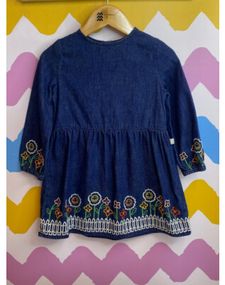 Vestido Jeans Bordado Stella McCartney | 2 anos